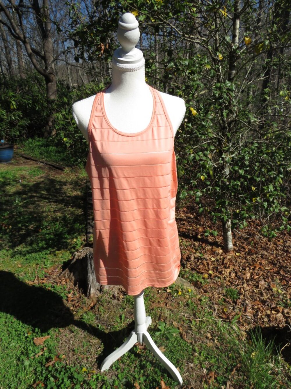 Athleta Textured Seamless Tank Dress in Peach – Size L | Minimalist Athleisure,